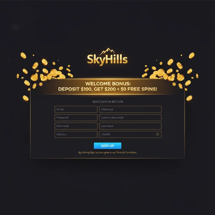 SkyHills Casino Signup